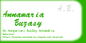 annamaria buzasy business card