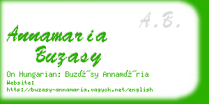 annamaria buzasy business card